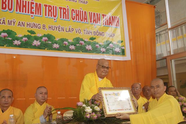 Đồng Tháp: Lễ bổ nhiệm trụ trì chùa Vạn Thành – huyện Lấp Vò