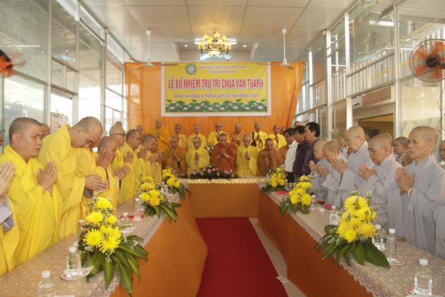 Đồng Tháp: Lễ bổ nhiệm trụ trì chùa Vạn Thành – huyện Lấp Vò