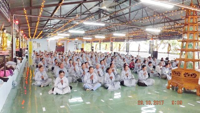 Khóa tu “Một ngày an lạc” lần thứ 10 tại chùa Linh Sơn Pháp Ấn