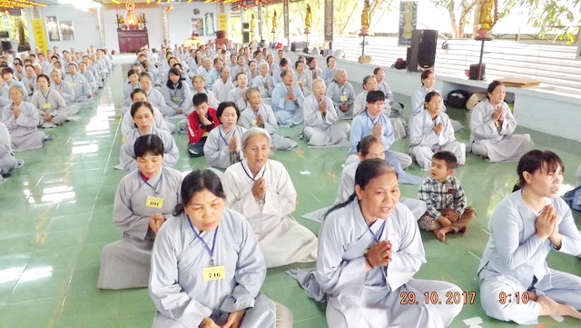 Khóa tu “Một ngày an lạc” lần thứ 10 tại chùa Linh Sơn Pháp Ấn