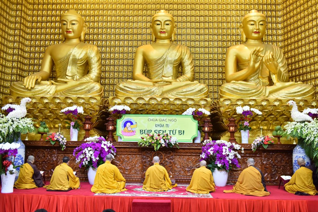 Khóa tu ‘’Búp sen từ bi’’ lần thứ 11 Chùa Giác Ngộ, ngày 31-03-2018.