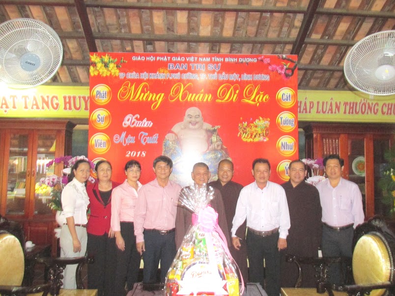 Các ban ngành đoàn thể chúc mừng Ban Trị Sự Phật Giáo tỉnh nhân dịp rằm tháng giêng