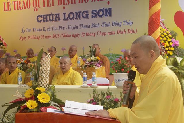 Đồng Tháp: Chùa Long Sơn chính thức có trụ trì