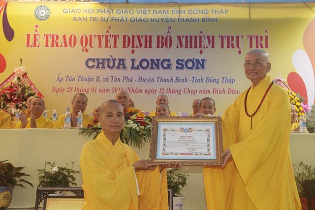 Đồng Tháp: Chùa Long Sơn chính thức có trụ trì