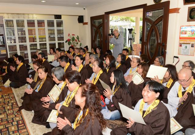 Lễ thọ giới Bồ Tát tại gia tại Quan Âm Tịnh Xá,San Jose,Hoa Kỳ