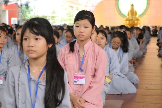 Thái Bình: Gần 1000 thiện sinh dự khóa tu sen hồng chùa Từ Xuyên