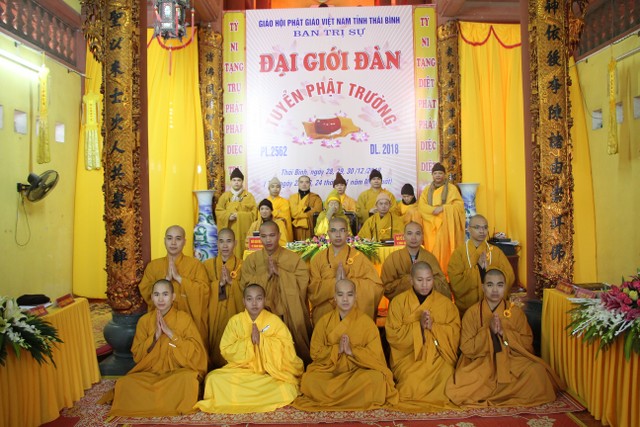 Thái Bình: 54 giới tử được thọ giới tại Đại giới đàn Thánh Long