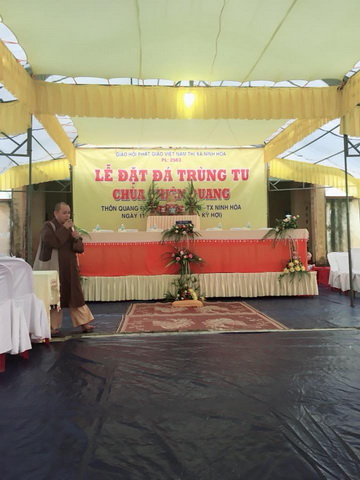 Khánh Hòa: Lễ đặt đá trùng tu chùa Thiên Quang