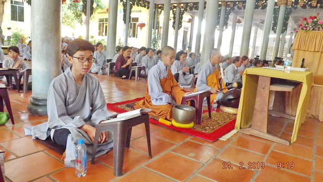 Khóa tu Bát quan trai đầu năm 2019 tại chùa Lộc Thọ