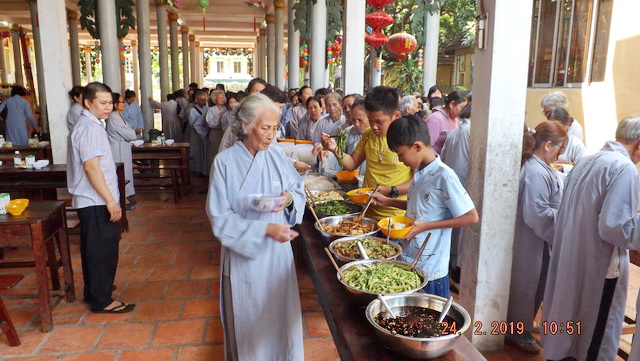 Khóa tu Bát quan trai đầu năm 2019 tại chùa Lộc Thọ