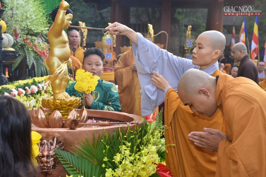 TP. HCM: Thiêng liêng lễ Tắm Phật tại Việt Nam Quốc Tự