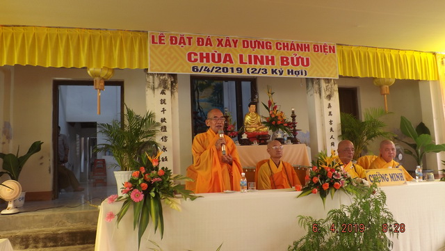 Khánh Hòa: Lễ đặt đá xây dựng chánh điện chùa Linh Bửu