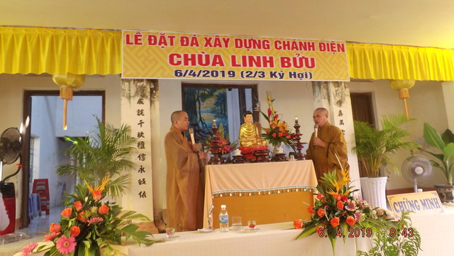 Khánh Hòa: Lễ đặt đá xây dựng chánh điện chùa Linh Bửu
