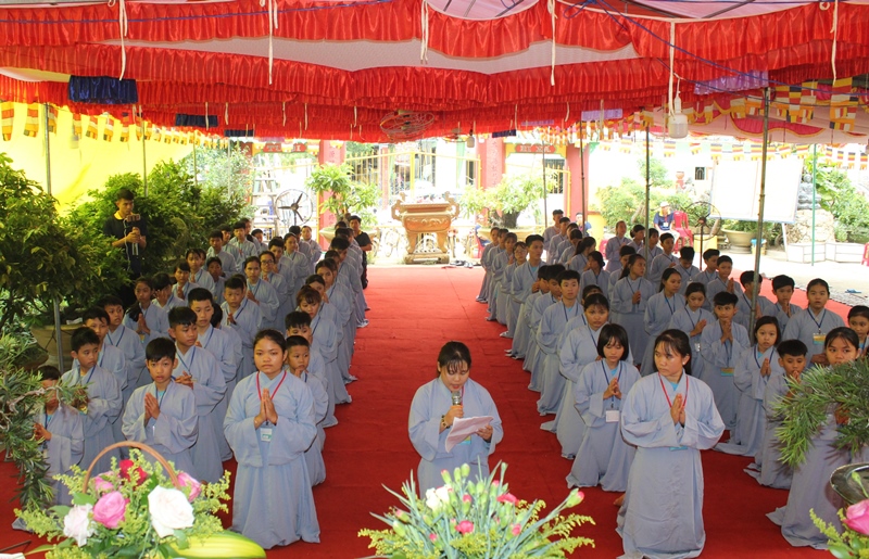 Duy Xuyên: Chùa Phổ Châu khai mạc khóa tu mùa hè “Thức tỉnh mục đích sống”