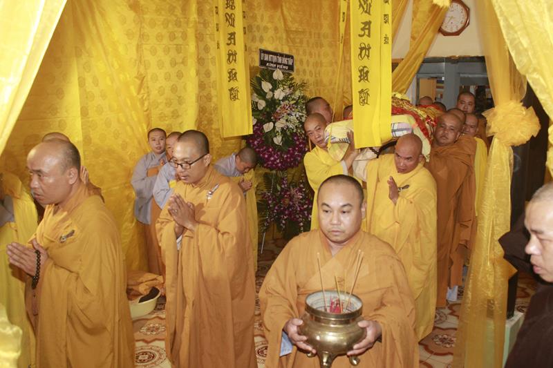 Đồng Tháp: Lễ nhập kim quan cố HT.Thích Thiện Năng