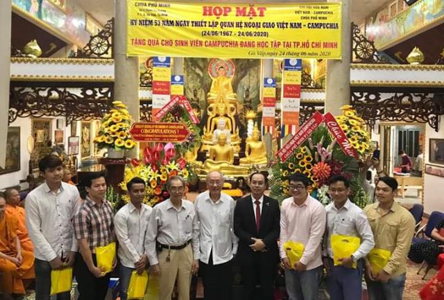 TP. Hồ Chí Minh: Chùa Phổ Minh họp mặt kỷ niệm 53 năm thiết lập quan hệ ngoại giao Việt Nam - Campuchia