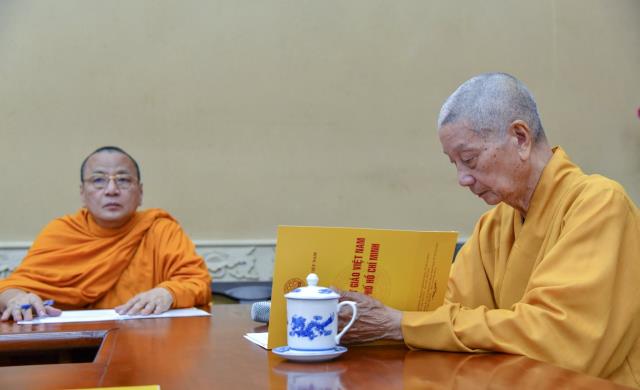HVPGVN tại TP. HCM: Chuẩn bị cho kỳ thi tuyển sinh cử nhân Phật học khóa XV