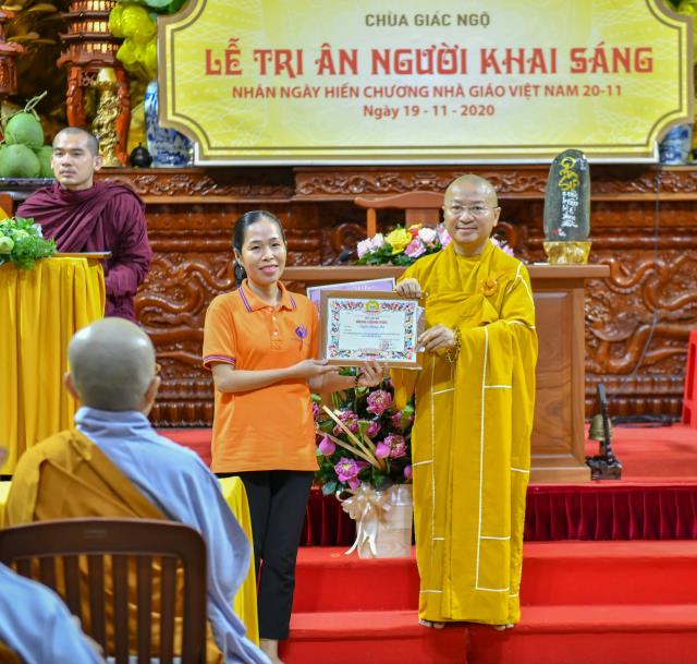 Chùa Giác Ngộ tổ chức Lễ tri ân người Thầy khai sáng nhân dịp 20/11