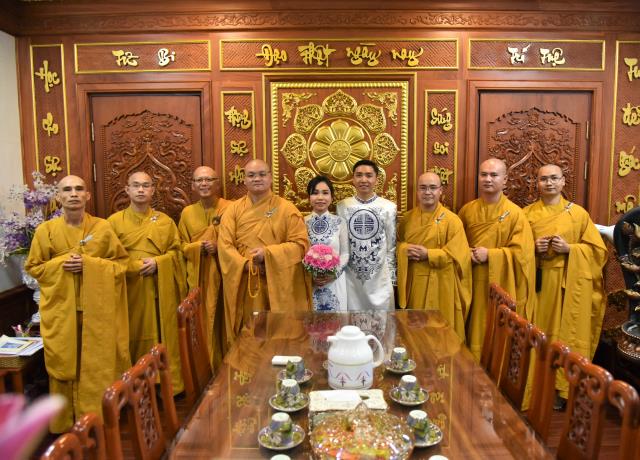 Chùa Giác Ngộ: Hôn lễ dưới đài sen của đôi uyên ương Văn Sơn và Bạch Thảo