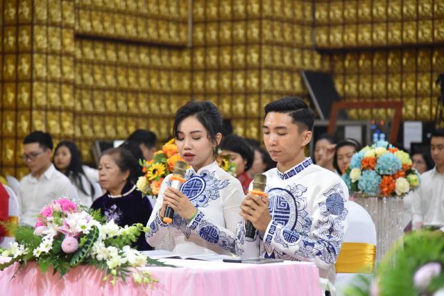 Chùa Giác Ngộ: Hôn lễ dưới đài sen của đôi uyên ương Văn Sơn và Bạch Thảo