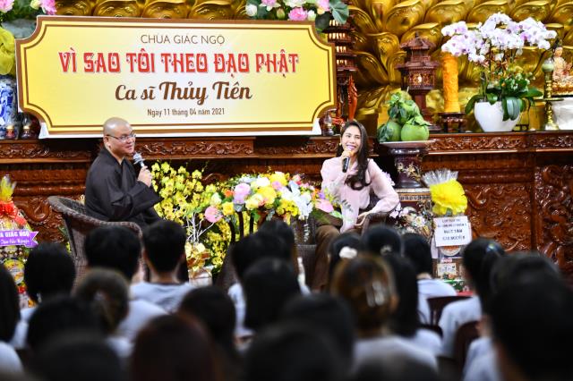 Khóa tu Tuổi Trẻ Hướng Phật: Khách mời ca sĩ Thủy Tiên với Talk show “Vì sao tôi theo đạo Phật”