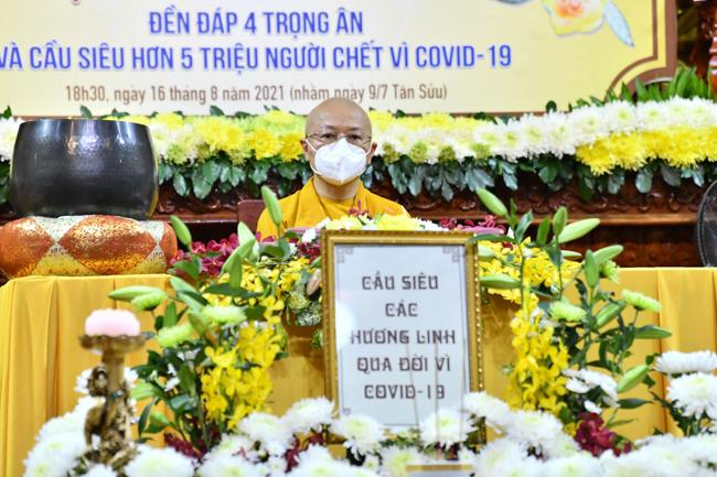 Chùa Giác Ngộ cầu siêu cho tất cả người chết vì COVID-19 trong Đại lễ Vu-lan 2021