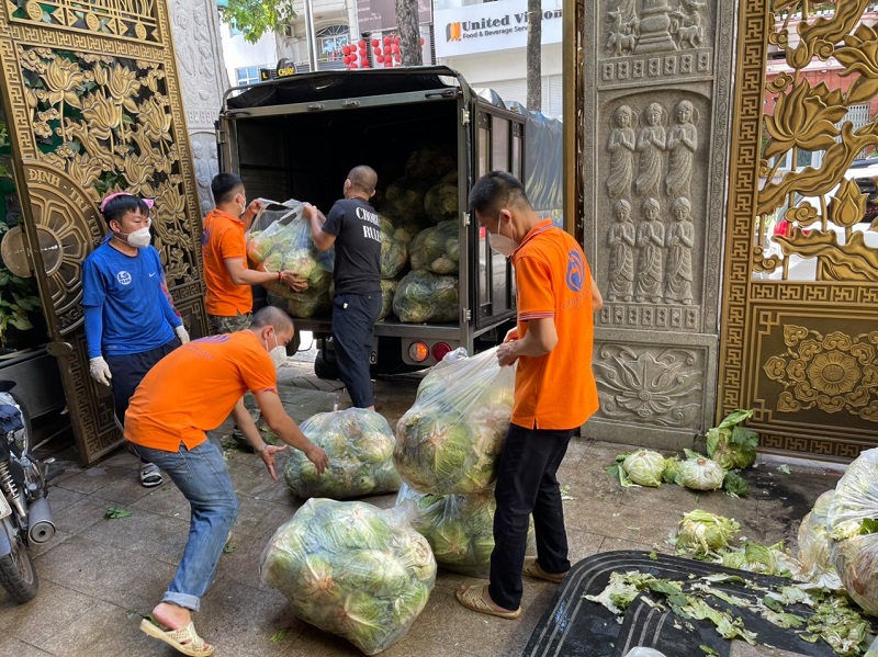 Chùa Giác Ngộ Mua "Giải Cứu" 70 Tấn Bắp Cải, Tiếp Sức Cho Người Dân Trong Mùa “Bão Covid-19”