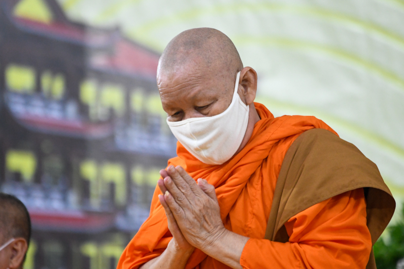 Lễ khánh thành tòa Tăng xá chùa Quan Âm Đông Hải, nơi làm khu cách ly điều trị Covid-19 của thị xã Vĩnh Châu, tỉnh Sóc Trăng