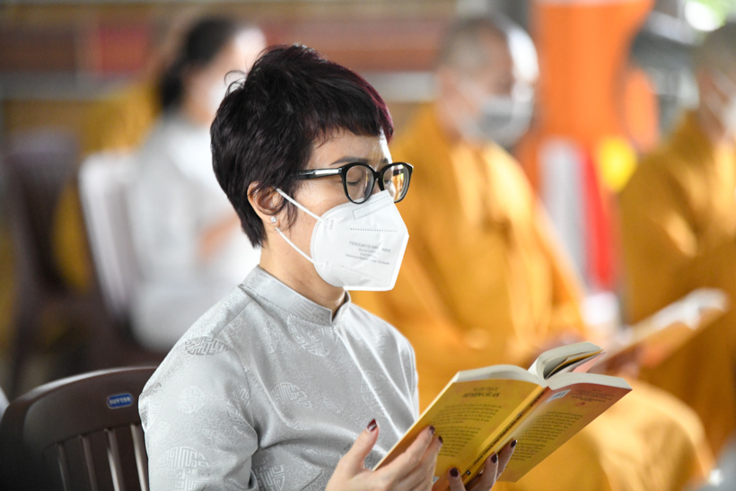 Lễ khánh thành tòa Tăng xá chùa Quan Âm Đông Hải, nơi làm khu cách ly điều trị Covid-19 của thị xã Vĩnh Châu, tỉnh Sóc Trăng