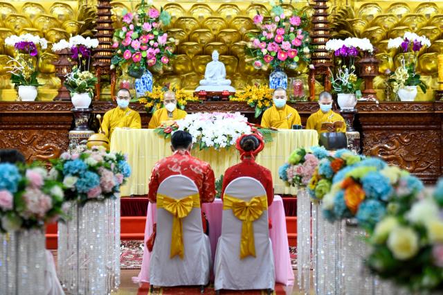 Chùa Giác Ngộ: Lễ Hằng thuận của chú rể Hoàng Long và cô dâu Ngọc Linh