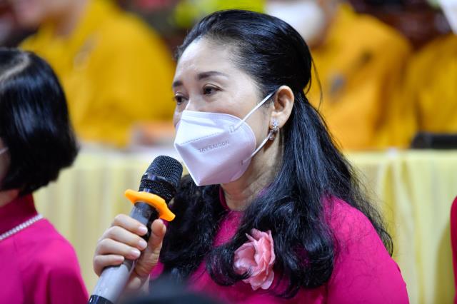 Lễ hằng thuận của chú rể Đình Lợi và cô dâu Hiếu Hòa tại điện Phật chùa Giác Ngộ