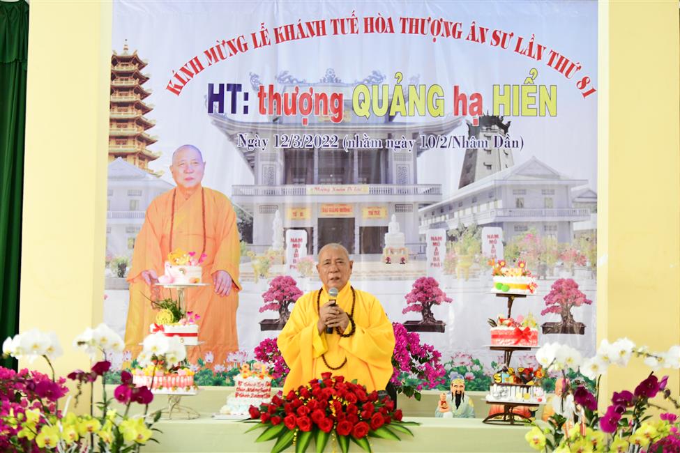 Bà Rịa - Vũng Tàu: Lễ Khánh tuế lần thứ 81 của Hòa thượng Thích Quảng Hiển