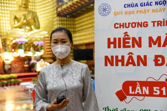 Gần 350 người tham dự chương trình hiến máu đầu năm tại chùa Giác Ngộ