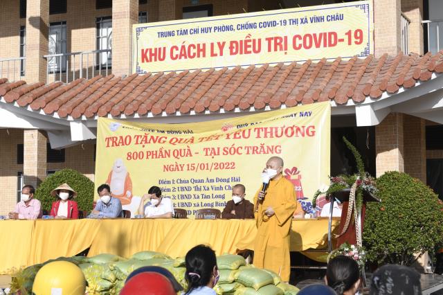 Tổng kết và bàn giao lại khu cách ly điều trị Covid-19 chùa Quan Âm Đông Hải (Quỹ ĐPNN trao tặng quà tết yêu thương năm 2022 tại tỉnh Sóc Trăng)