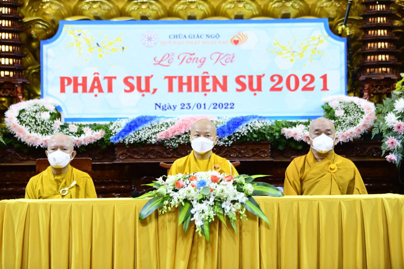 Lễ tổng kết Phật sự, thiện sự chùa Giác Ngộ - Quỹ Đạo Phật Ngày Nay năm 2021