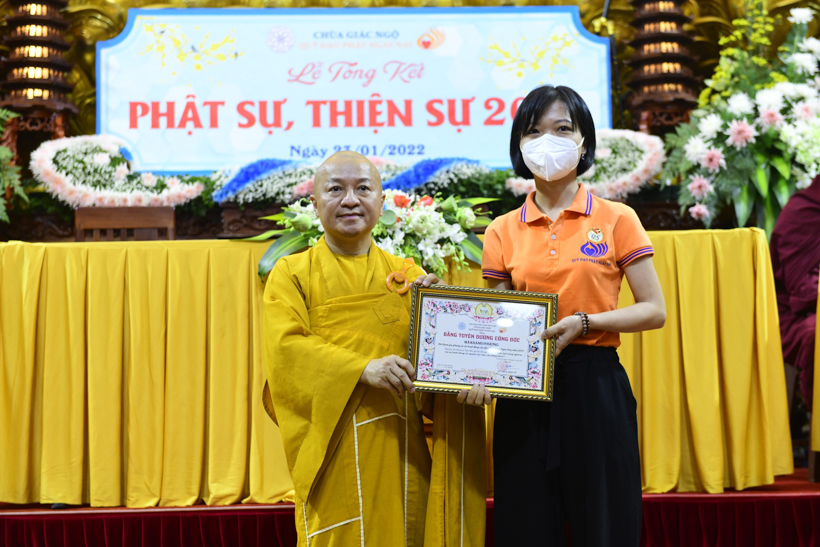 Lễ tổng kết Phật sự, thiện sự chùa Giác Ngộ - Quỹ Đạo Phật Ngày Nay năm 2021