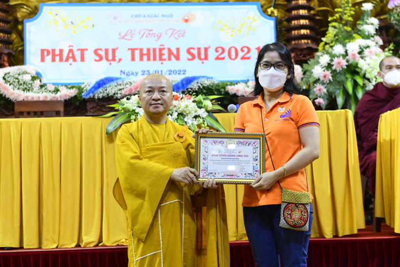 Lễ tổng kết Phật sự, thiện sự chùa Giác Ngộ - Quỹ Đạo Phật Ngày Nay năm 2021