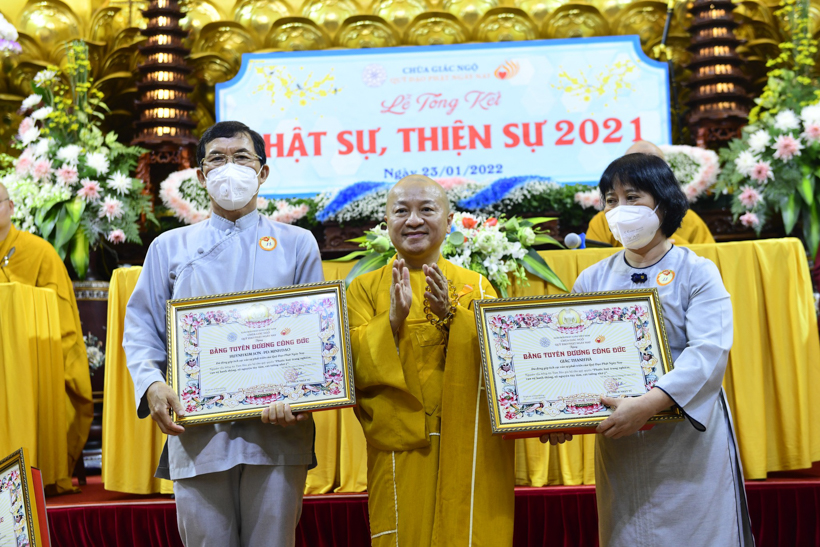 Lễ tổng kết Phật sự, thiện sự chùa Giác Ngộ - Quỹ Đạo Phật Ngày Nay năm 2021