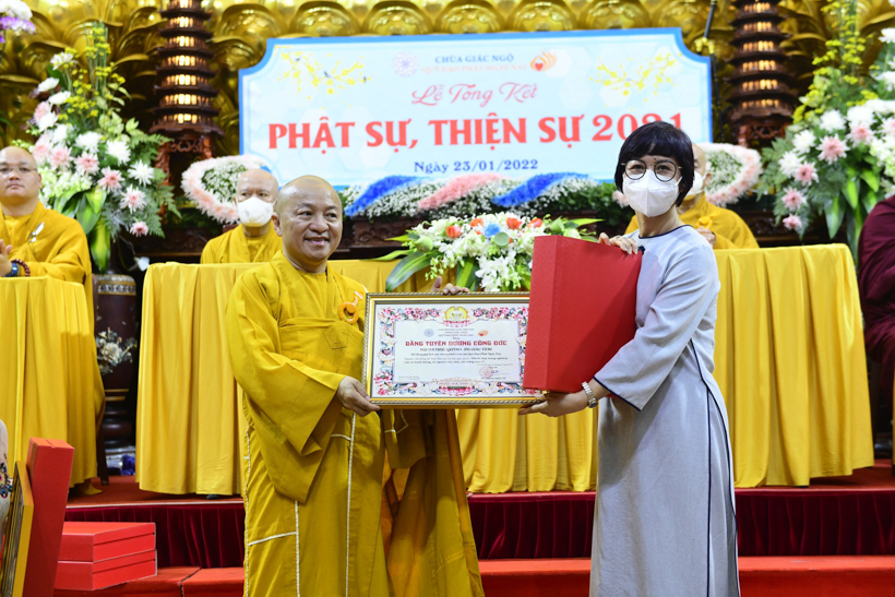 Lễ tổng kết Phật sự, thiện sự chùa Giác Ngộ - Quỹ Đạo Phật Ngày Nay năm 2021