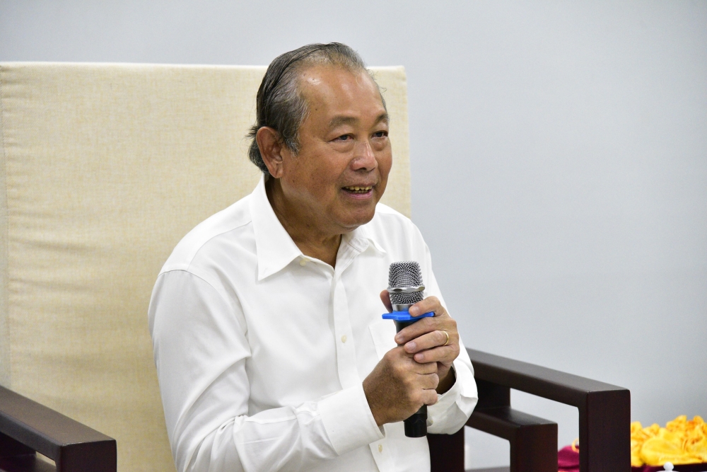 Nguyên phó thủ tướng thường trực Trương Hòa Bình cúng dường tượng Phật 6m đến Học viện Phật giáo Việt Nam tại TP. HCM
