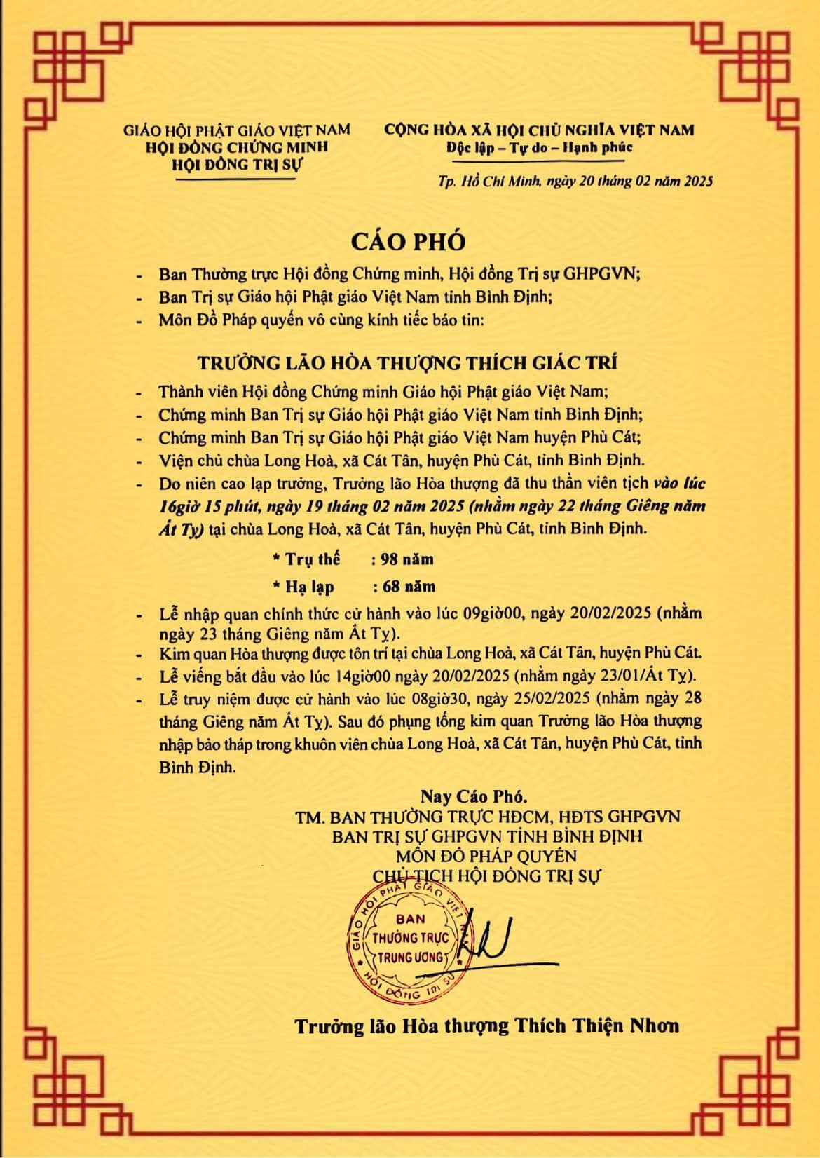 Giác Hạnh Viên Mãn - Trí Tánh Thường Minh
