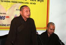 Theo Thượng tọa Thích Gia Quang, đại lễ Phật giáo năm nay thể hiện đạo lý "uống nước nhớ nguồn" đối với các thế hệ ông cha. Ảnh: Nguyễn Hưng.