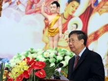Phó Thủ tướng Phạm Gia Khiêm phát biểu tại Lễ mừng Phật đản 2011-Phật lịch-2555. (Ảnh: Nguyễn Dân/TTXVN)