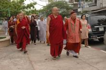 Tăng đoàn tu viện Namgyal - Dharamsala thăm Viên Thông tự