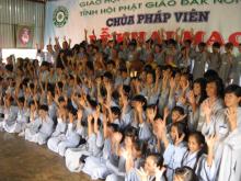 Đăk Nông: Chính thức khai mạc khóa tu mùa hè tại chùa Pháp Viên