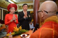 TP. HCM: Lễ cưới theo nghi thức nhà Phật tại chùa Huệ Quang