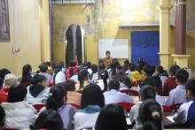 Thái Bình:  Một buổi sinh hoạt của các bạn nhỏ chùa Hoằng Văn