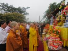 Thái Bình: Chùa Khánh Sơn tổ chức lễ đổ mái ngôi Đại hùng Bảo điện