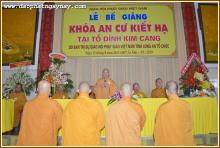 Long An: Bế giảng khóa An Cư Kiết Hạ PL 2559 tại tổ đình Kim Cang