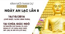 Thư mời tham dự khóa tu ngày an lạc lần 8 -Tháng 10/2016